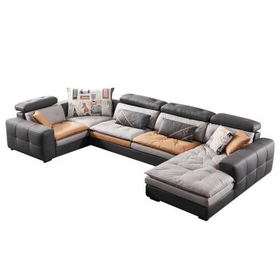 China Italian Minimalist Modern Minimalist Techno Fabric Whole Modern Minimalist Salon Latex Sofa Massage Fabric Corner Sofa Set for sale