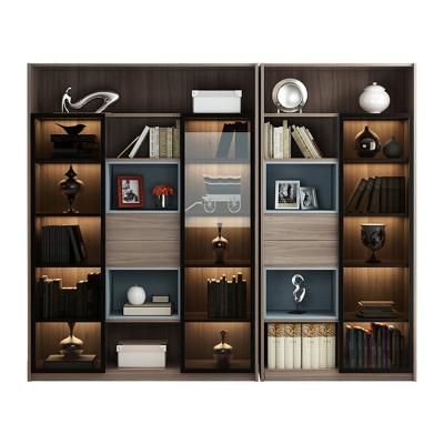 China Modern Modern Bookcase With Glass Door Storage Bookcase With Glass Door / Wood Panel Customized Home Furniture for sale