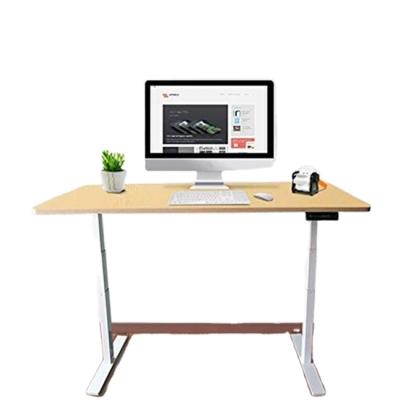 China Ergonomic Motor Adjustable Electric Double Height Adjustable Standing Desk Frame (Height) Sit To Stand Desk for sale