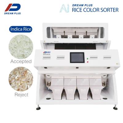 China Automatic 4 Chutes Agriculture Rice Color Sorting Machine High Efficiency for sale