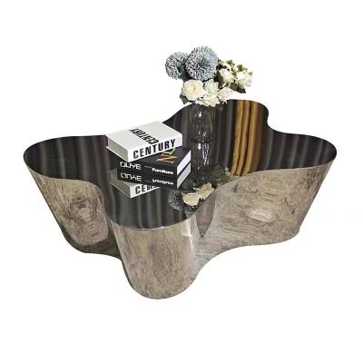 China Modern Luxury Mirror Stainless Steel Coffee Table for sale