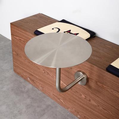 China Modern Wall Mounted Stainless Steel Round Table Coffee Table for sale