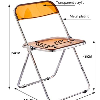 China Rainbow Modern Acrylic Folding Chair for sale