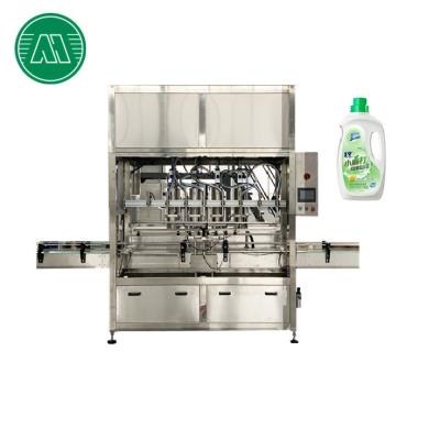 China Automatic 4 Nozzle Food Acid Bleach Laundry Hand Wash Soap Clean Agent Liquid Detergent Filling Packing Machine for sale