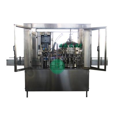 China Small Automatic Food Carbonated Drink Beer Cola Tin Can Filling And Seam Aluminum Sealing Machine for sale