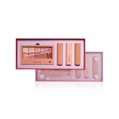 China Waterproof Glitter Makeup Set 10 Color Eyeshadow Palette With Lipstick And Brush for sale