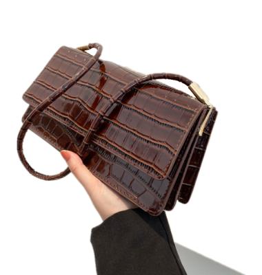 China Fashion Women Bags Crocodile Skin PU Armpit Leather Bags Ladies Spring Handbags for sale