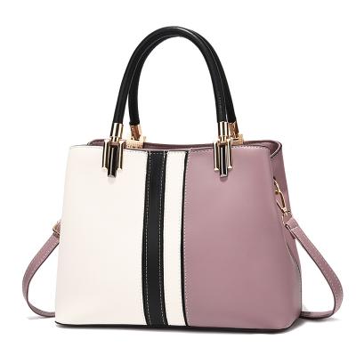 China Newest Fashinable Autumn And Winter New Stitching Contrast Color Shoulder Bag Fashion Casual Handbag Fashionable Shoulder Large Capacity Lady Bags for sale