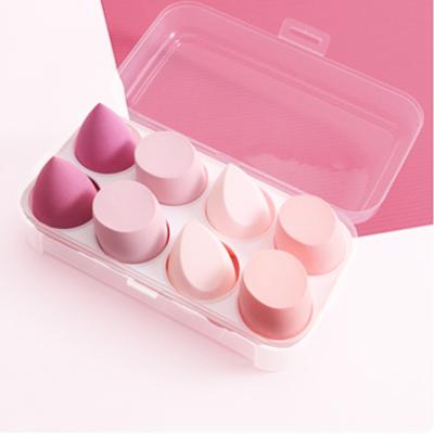 China Peach Super Soft Reusable Elastic Puff Box Makeup Cleaner Sponge For Makeup Foundation for sale