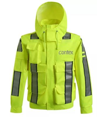 China HiVis Hi-Force LED FLASH Mnes High Visibility Hi-Viz 330D Ripstop Waterproof Insulated Jacket for sale