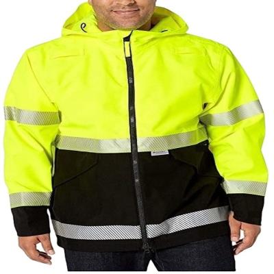 China HiVis HiViz High Visibility Worksite High Visibility Big Two Tone Jacket Waterproof Men's Tone Jacket for sale