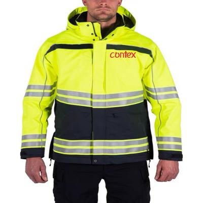 China Anti-static Men's High Visibilty HiViz HiViz Reflective Anti-Static Detachable Hood Jacket for sale