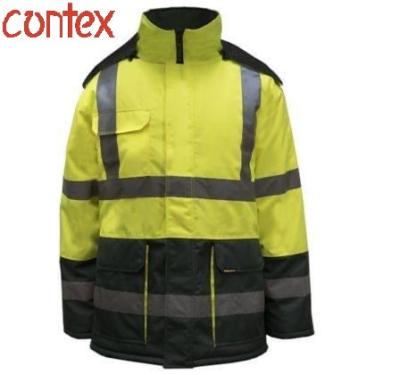 China HiVis HiViz High Visibility Worksite Men's Tone Hoodie Jacket Large Waterproof Two Tone Raincoats for sale