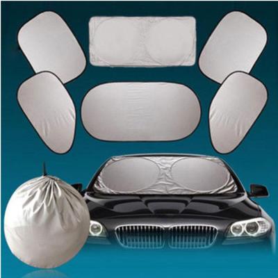 China Protect From The Sun 6Piece SET Car Windshield Sunshade Blocks Reflective Heat Shade, 210T Polyester And Sun, Foldable Sun Shield That Keeps Cool for sale