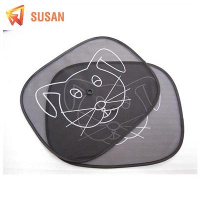 China Amazon Hot Selling Car Cartoon Sunshades Kids Nylon Accessory Heat Transfer Printing Rear Sunshade for sale