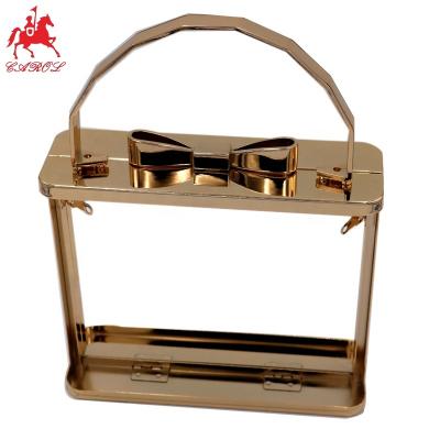 China Others Fashion Designer Luxury Kiss Lock Purse Metal Frame Ladies Women Box Purse Frame With Handle for sale