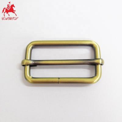 China Tri-slip Fashionable Decorative Buckle Design Buckle Slider Metal Bestsellers 40MM Adjustable Buckle For Bag Accessories for sale