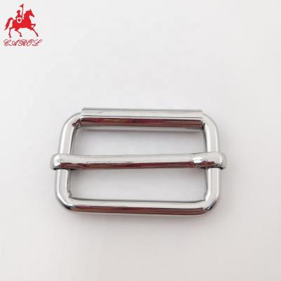 China 35.5mm Height Durable Custom Zinc Alloy Cast Metal Buckle Tri Slip Adjuster For Bag Hardware Accessories for sale