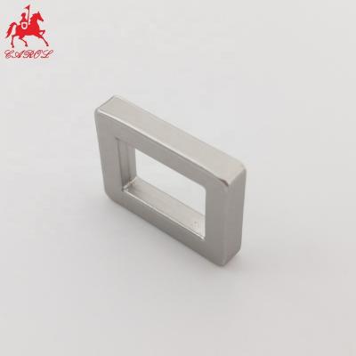 China Wholesale Fashionable Metal Square Buckle Nickel Metal Buckle Rectangle Tangled Buckle for sale