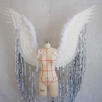 China White Adult Festival Stuff Fashion Show Big Party Props Adorn Angel Wings for sale