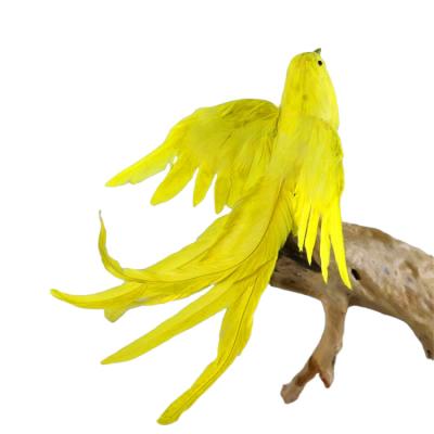 China Beautiful Idyllic Artificial Decorative Bubble Parrot Feather Simulation Bird for sale