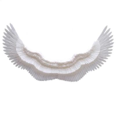 China Large indoor decoration wall decoration wings giant 4m photo stage backdrop angel feather wings propsweeding for sale