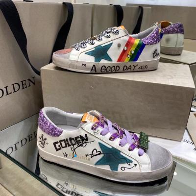 China 2022 Fashion Trend Goldens Gooses Men's New Print Printing Sneakers Women's Sneakers for sale