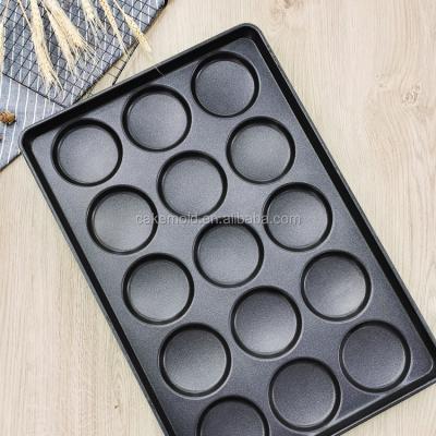 China Sustainable Industrial Non-Stick Bread Mold 15 Multi-Link Hamburger Roll Pan for sale