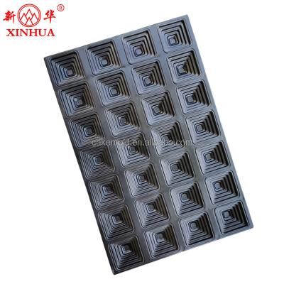 China Sustainable square pyramid shape baking mold cake pan tary industrial non-stick scale shaped aluminum bakeware mold for sale