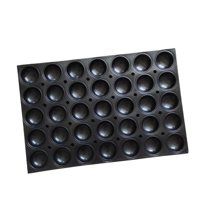 China Hot Selling Industrial Classic Customized Non-Stick Ball Sustainable Half With Perforated Panel Cake Baking Pan for sale