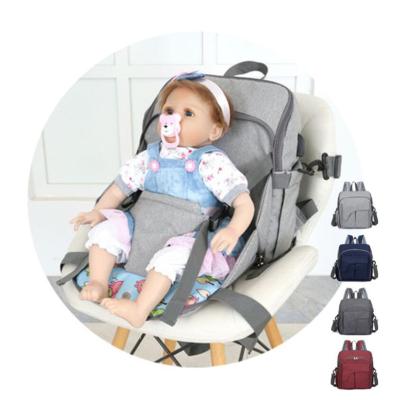 China 2020 Hot Luxury Amazon Backpack Dry Wet Leave Design Diaper Bags Mommy Diaper Baby Bag With Hip Seat Backpack Baby Carrier for sale