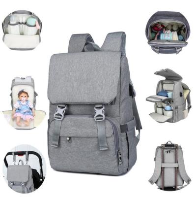 China Baby Diaper Bag Backpack Large Capacity Travel Backpack Large Baby Diaper Bag Waterproof Universal Mummy Backpack for sale