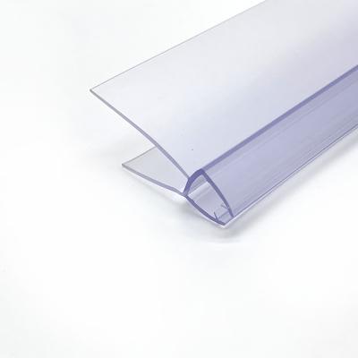 China Bathroom Glass Easy Installation Soft Edge Sealing Glass Bottom Seal For Shower Compartment Transparent Color Water Blocking Strip for sale