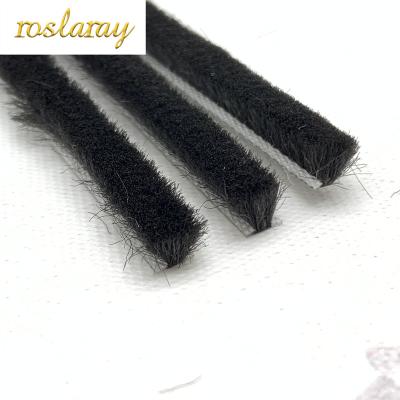 China Various Weather Durable Size Weatherstrip for Wardrobe Sliding Door and Window Wool Pile Silicified Weatherstrip for sale