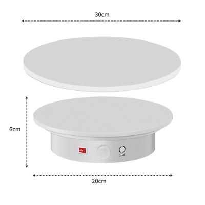 China Rechargeable 2 Lids 30cm/11.8inch Load Bearing Max 30kg Speed and Direction Controllable Electric Turntable 20CM+30CM for sale