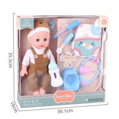 China 2022 New Arrivals Interactive Girls Pretend Play Toys Vinyl Baby Dolls Nurse Toys Set For Children for sale