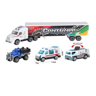 China Wholesale Diecast Toy Promotion Gifts 2022 1/64 Custom Container Transport Truck Model Diecast Toys for sale