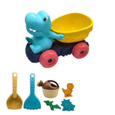 China Beach plastic accessories 2022 new kids summer dinosaur beach truck sand toys for sale for sale