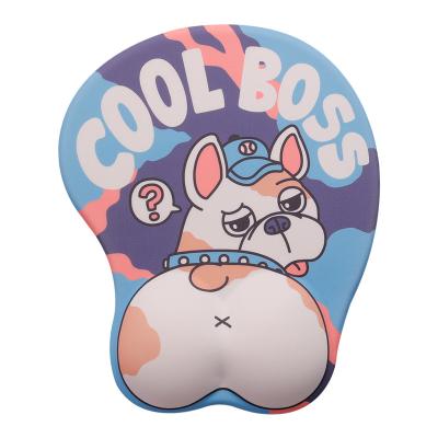 China With Wrist Rest Anime 3D Corgi Mouse Pad Silicon Gel Ergonomic Soft Gaming Mouse Pad With Wrist Support for sale