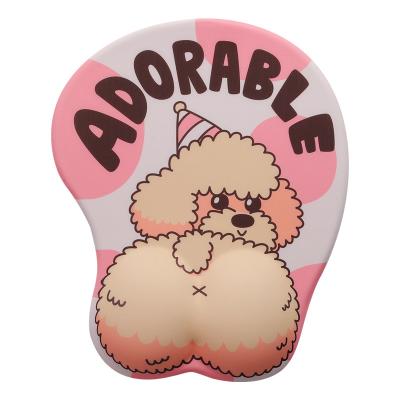 China With Han Guomeng Trumpet Cute Cartoon Character Girl Creative Office Teddy Mouse Pad Wristbands Holding Wrist Rest for sale