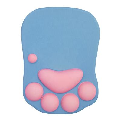 China Non Slip PU Mouse Pad Cat Paw Silicon Base Washable Mouse Pad With Custom Logo Printed for sale