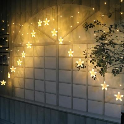 China Star Led Best Hot Selling Star Light Upside Down Dreamy V Shape Fairy String Led Curtain Light For Window Decoration for sale