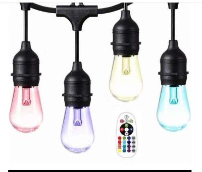 China Retro Edison Ball Lamp s14 RGB Decorative String Light Bulbs Tree Warm White and Discolourable Outdoor Heavy Duty Dimmable LED Pendant Lights Yard for sale