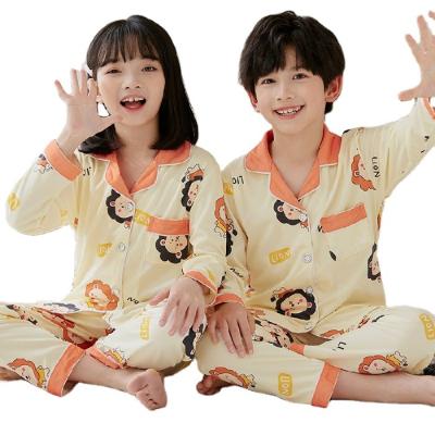 China Spring Boys And Girls Comfortable Skin Friendly Long Sleeved Suit Children'S Breathable Pajamas for sale