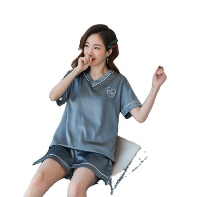 China QUICK DRY summer ice shorts thin sleeve shorts Korean version simple and comfortable girls' student pajamas for sale