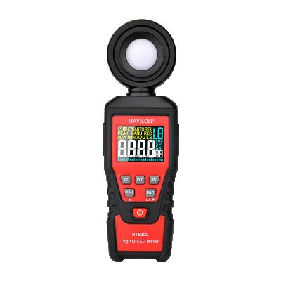 China MAYILON HT620L Digital Automatic Lux Meter LUX/FC Measurement LED Light Meter with 180 Degree Rotate with REL MAX MIN AVG Datahold HT620L for sale