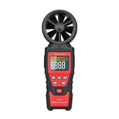 China MAYILON HT625A Handheld Wind Speed ​​Meter with Max/Min/AVG Backlight Works Air Volume Tool Digital Measuring Anemometer HT625A for sale