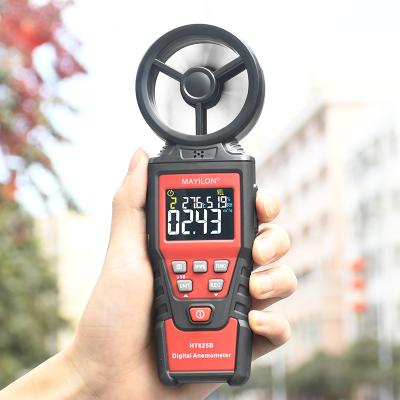 China MAYILON HT625A Handheld Wind Speed ​​Meter with Max/Min/AVG Backlight Works Air Volume Tool Digital Measuring Anemometer HT625A for sale