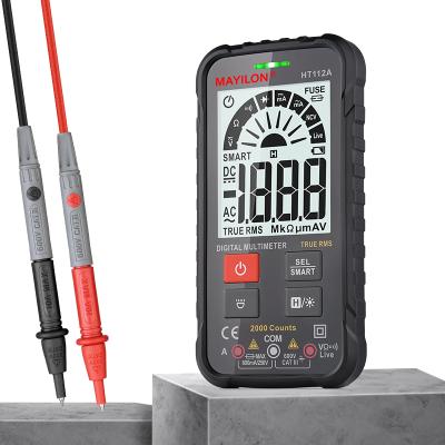 China Auto Range Recognition 2000 Counts MAYILON HT112A Test Tool Smart Digital Professional Electrical Multimeter HT112A Small Size for sale