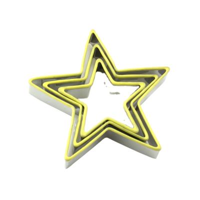 China Silicone Viable Edge Cutter Stainless Steel Promotion Star Cookie Mold DIY Five-pointed Baking Mold for sale